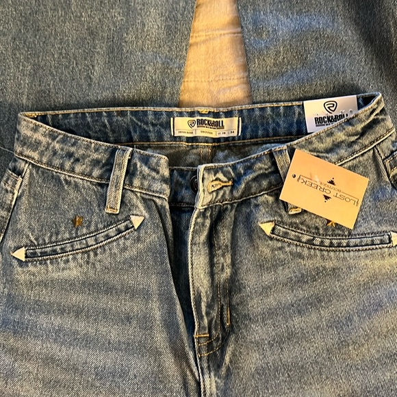 Rock & Roll Cowgirl Denim - NWT Womens Rock & Roll Trouser Jeans 28x34 western detail